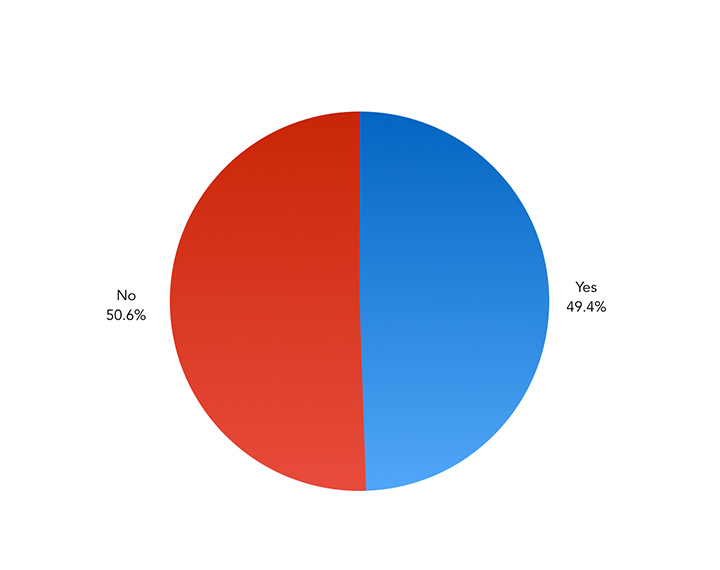 Do you use a tool to lint your CSS? – Pie Chart showing the results